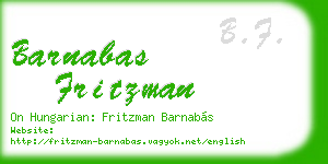 barnabas fritzman business card